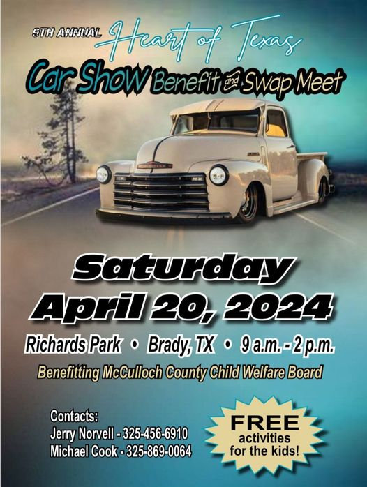 Heart of Texas Car Show Benefit and Swap Meet