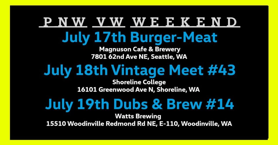 PNW VW Weekend Vintage Volkswagen Meet Show & Swap