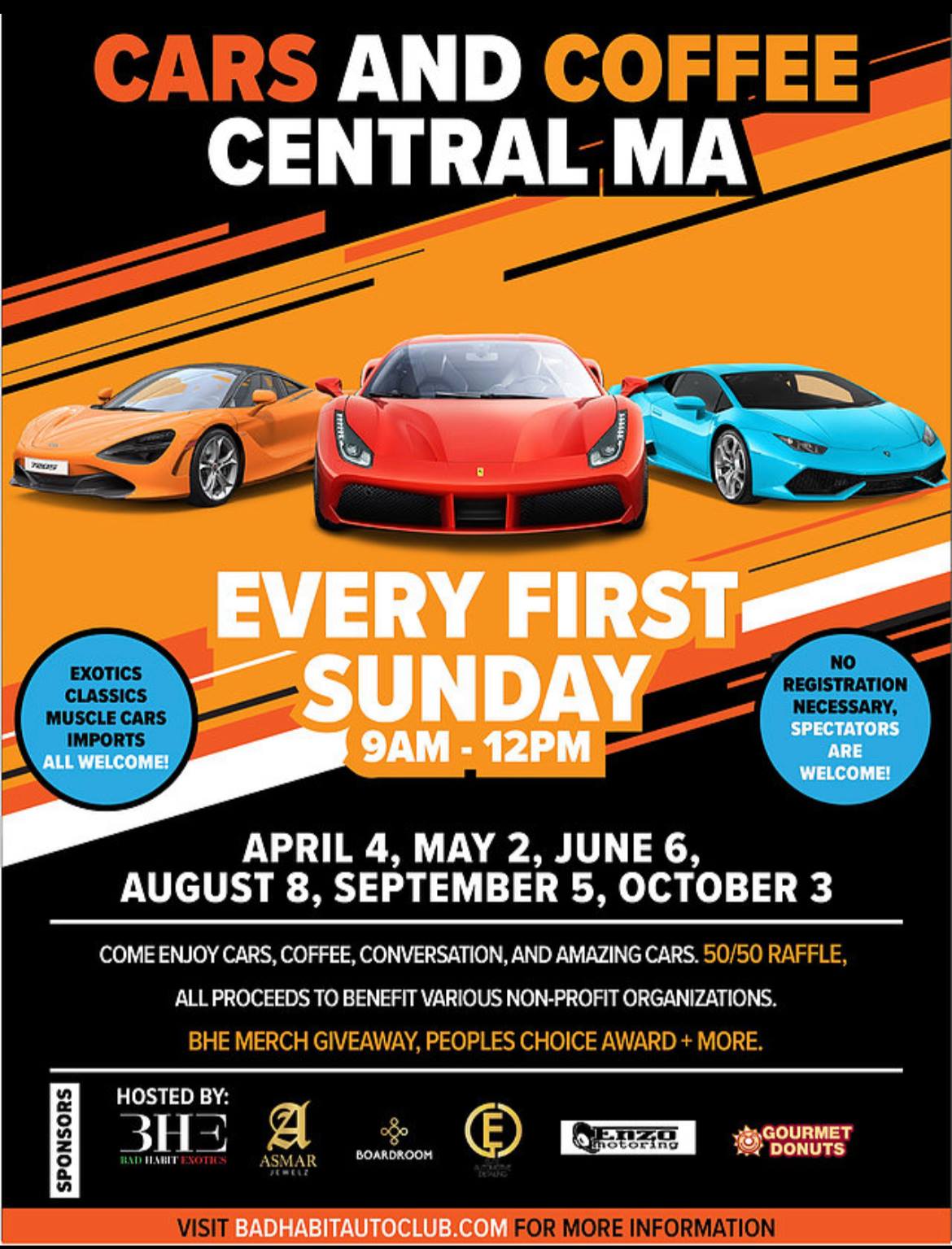 Cars and Coffee Central MA