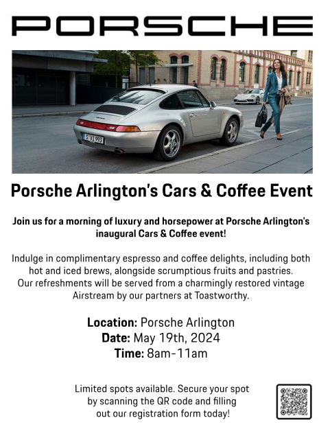 Cars & Coffee at Porsche of Arlington