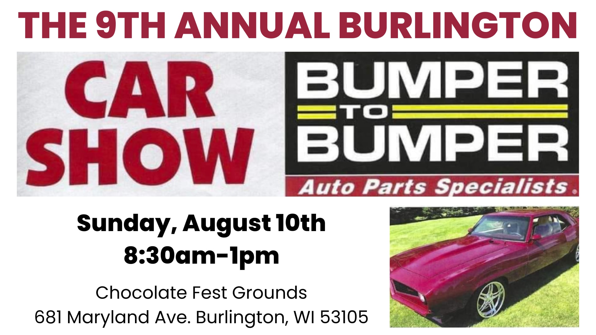Burlington Bumper to Bumper Car Show