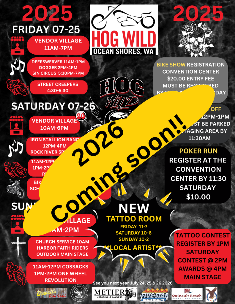 Hog Wild in Ocean Shores Motorcycle Rally