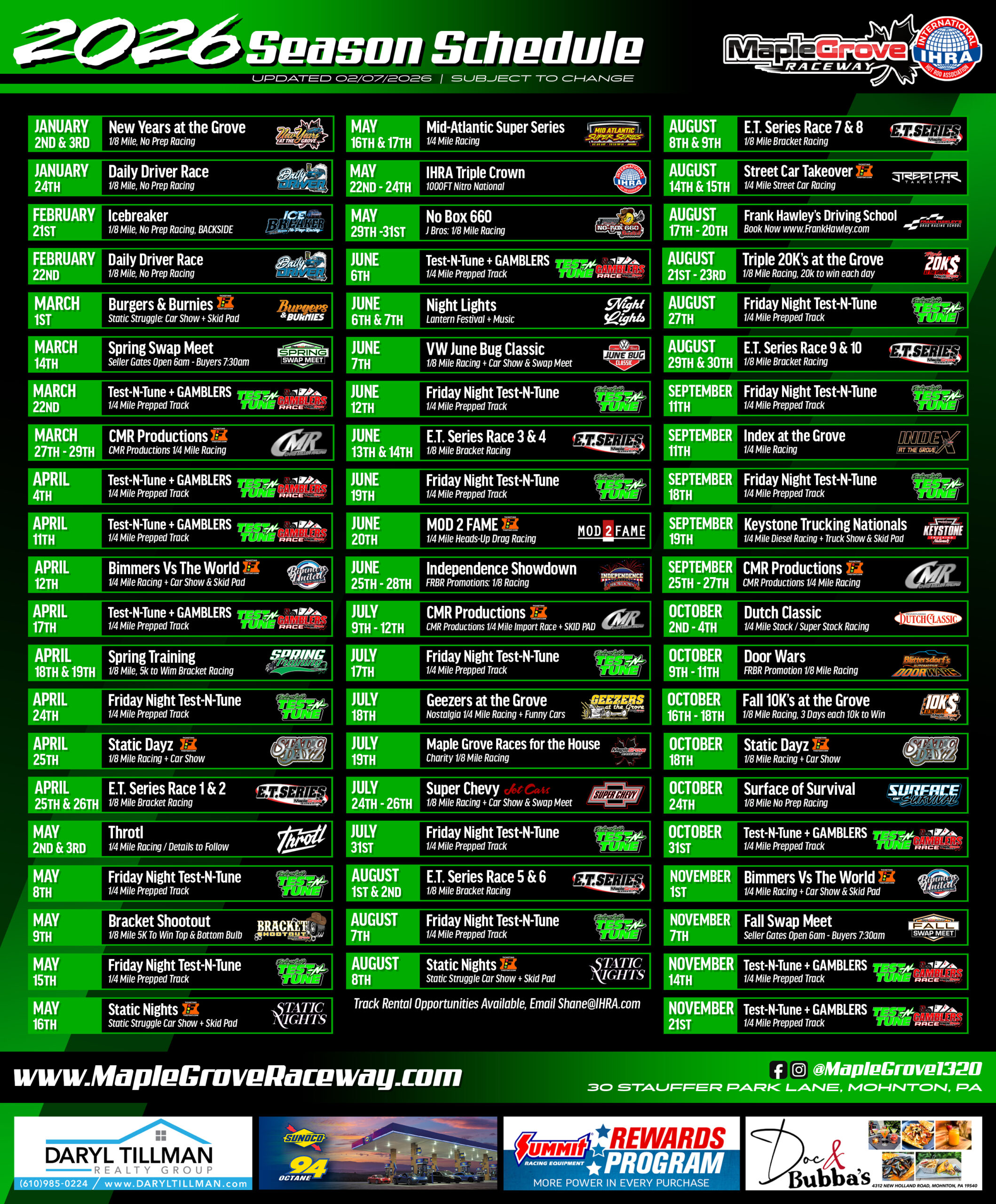 Maple Grove Raceway Test N Tune