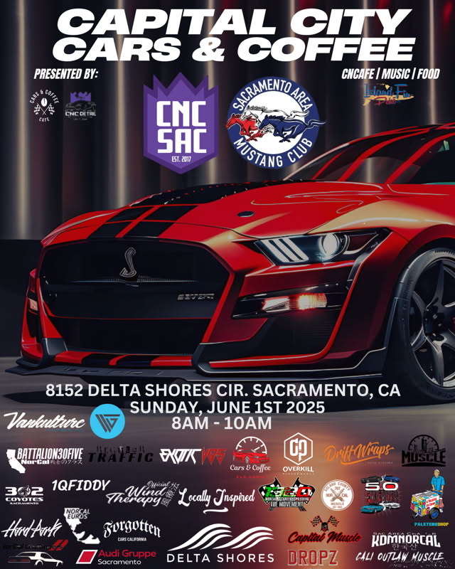 Cars and Coffee Sac at Starbucks Delta Shores