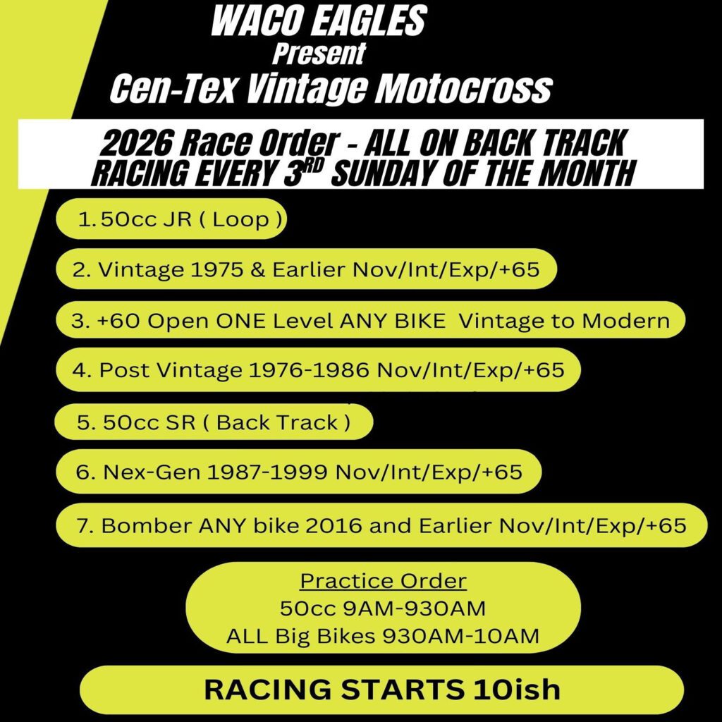 Waco Eagles MX Park Motocross Races