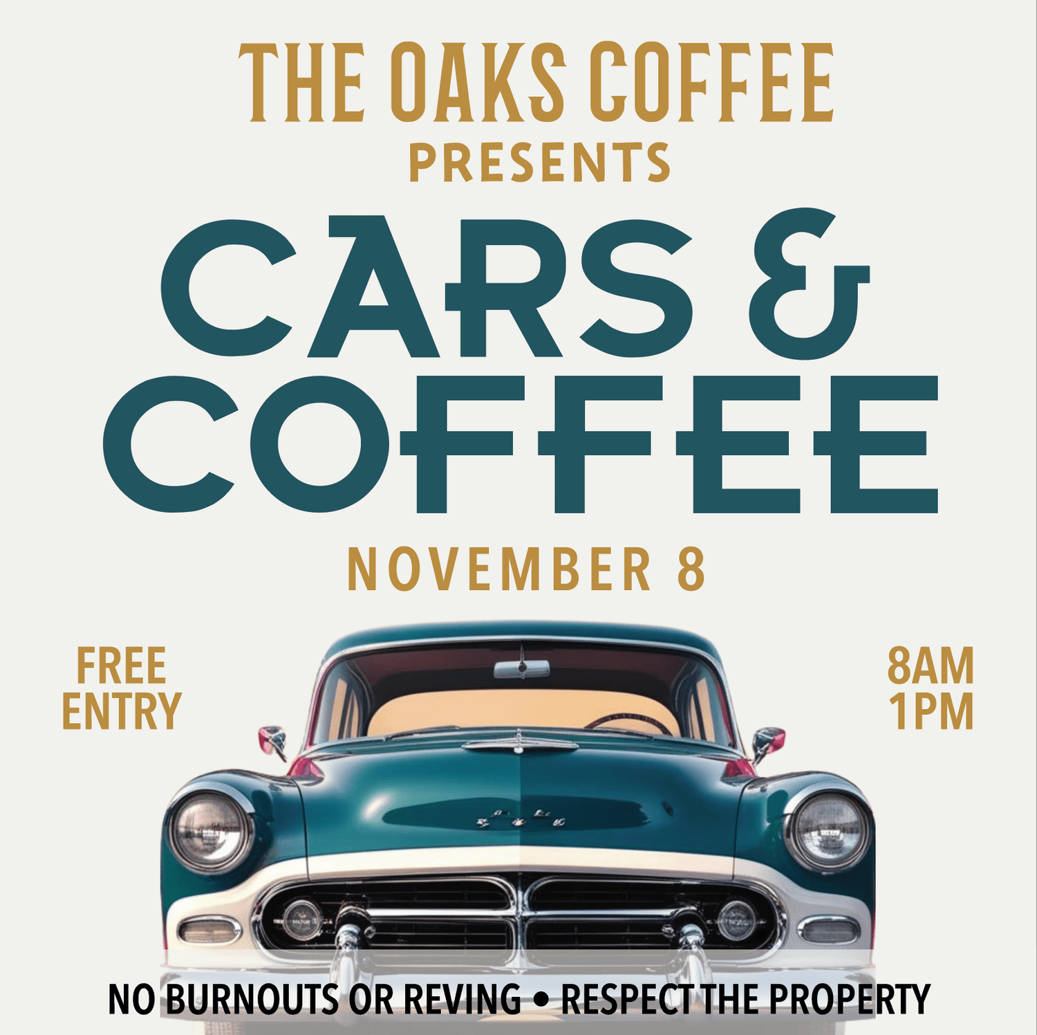 Cars and Coffee at The Oaks Coffee and Creative Co