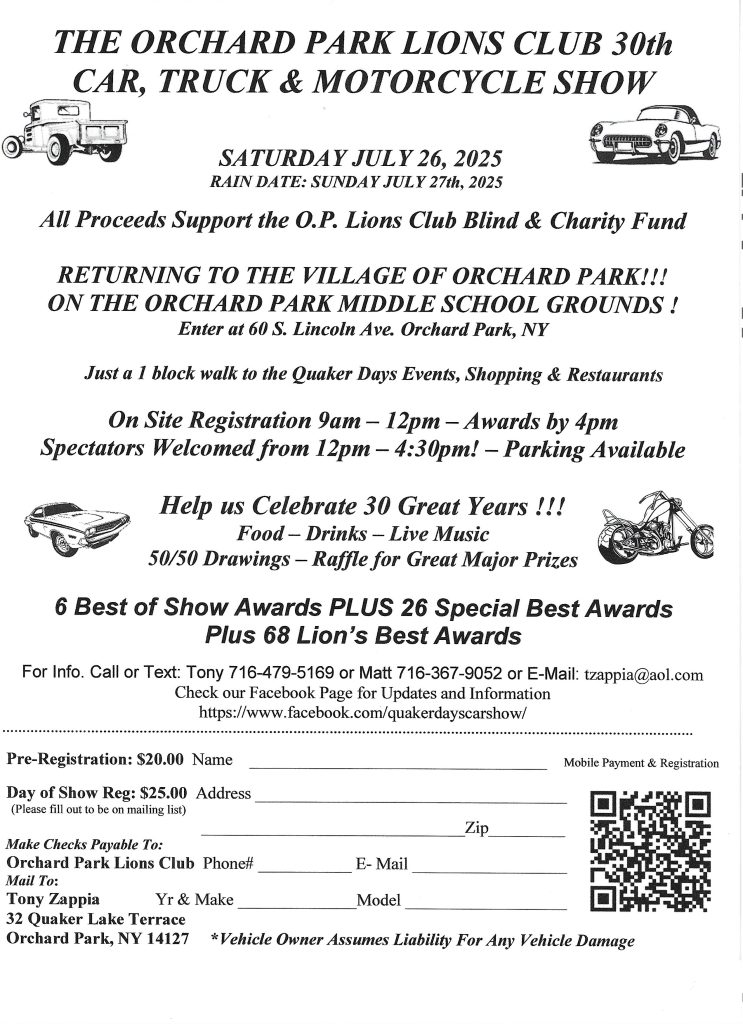 30th Annual Lions Club Car, Truck, and Motorcycle Show