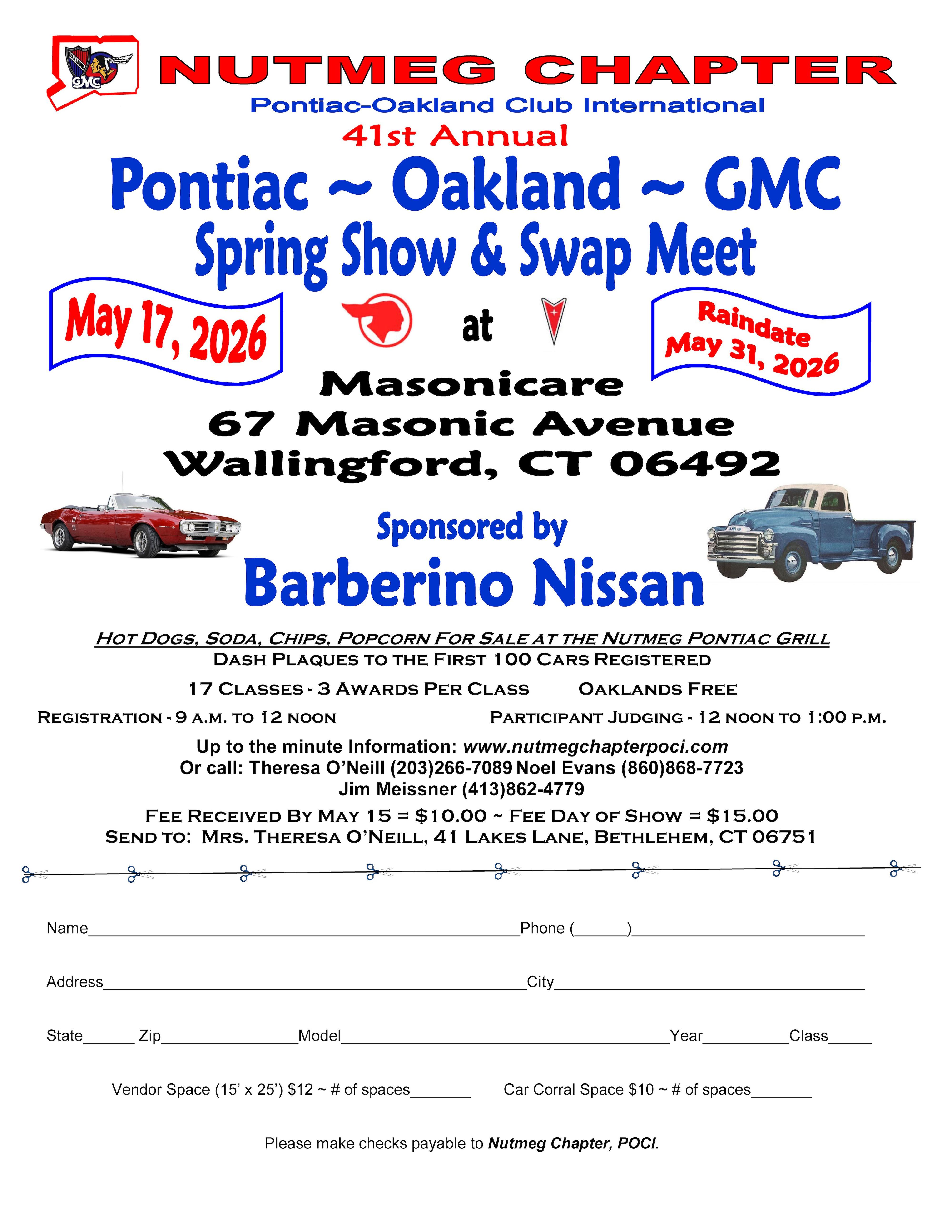 poci.org | 41st Annual All Pontiac and Oakland and GMC Spring Car Show
