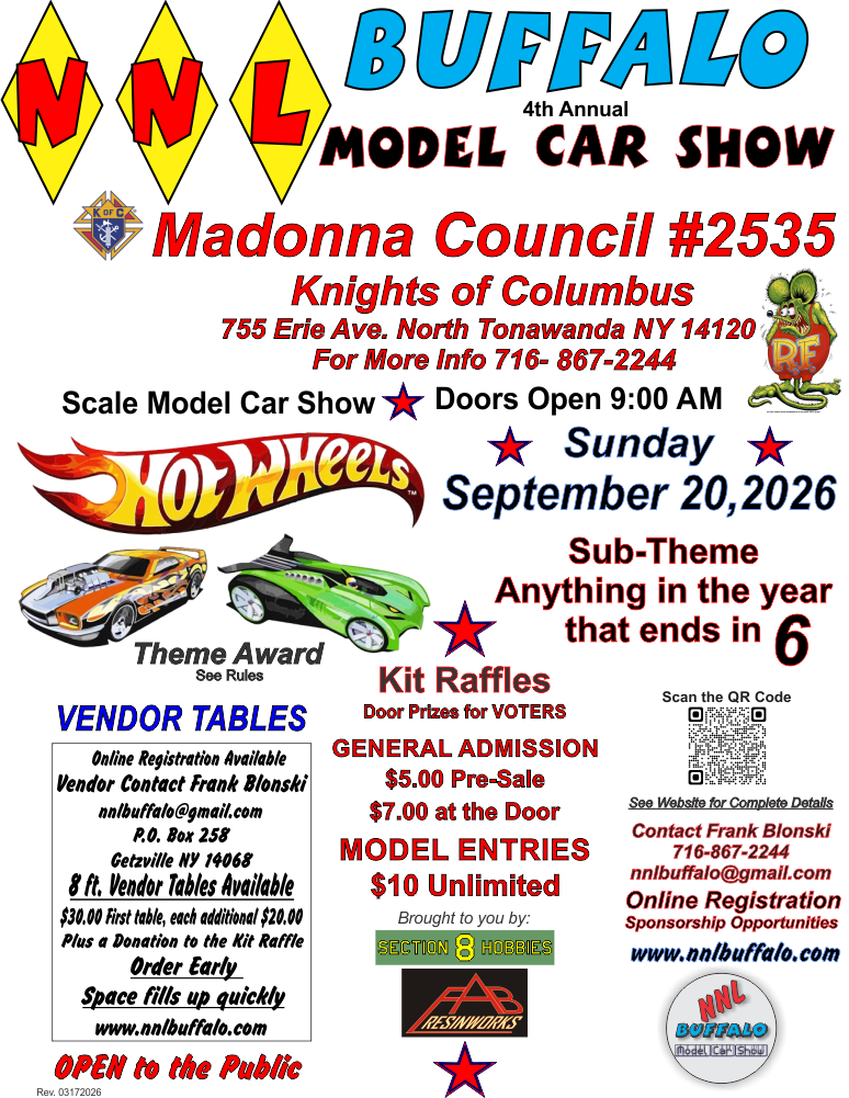 NNL Buffalo Model Car Show - North Tonawanda NY, September 6, 2025