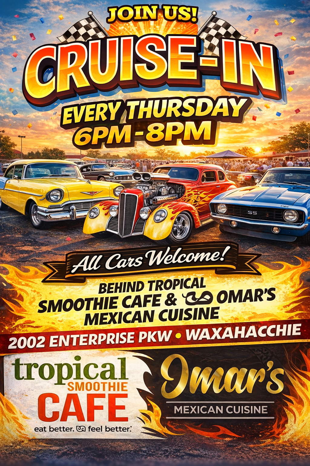 Thursday Cruise-In at Tropical Smoothie Cafe