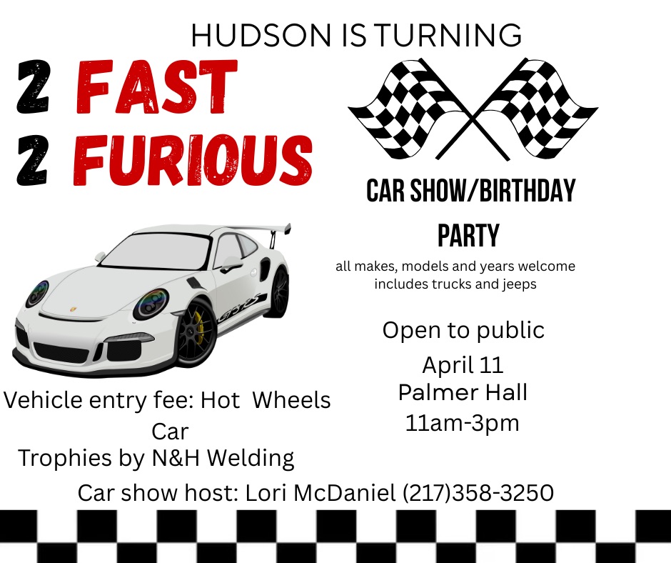 Hudson's 2 fast 2 furious car show and birthday party