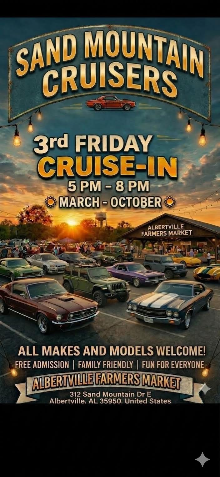 Sand Mountain Cruisers 3rd Friday Cruise-In