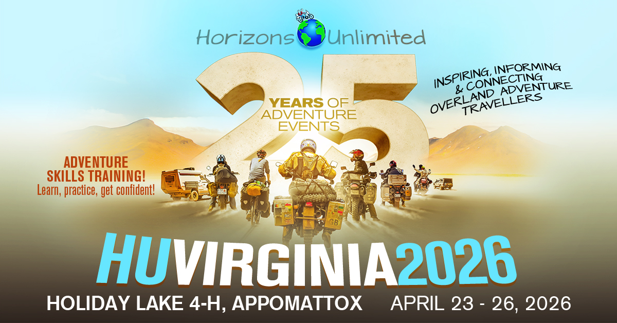 Horizons Unlimited Travellers Meeting Virginia 2026