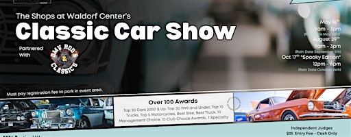 Shops at Waldorf Center Classic Car Show with DMV Rods & Classic's Car Club