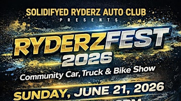 RYDERZFEST 2026 Community Car Truck & Bike Show