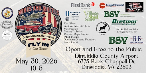 2026 John Mazza Memorial Wings and Wheels Fly In and Car Show