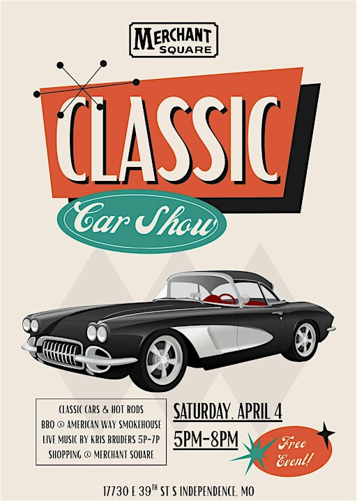 Classic Car Show  + Live Music + BBQ + Shopping - Free Event
