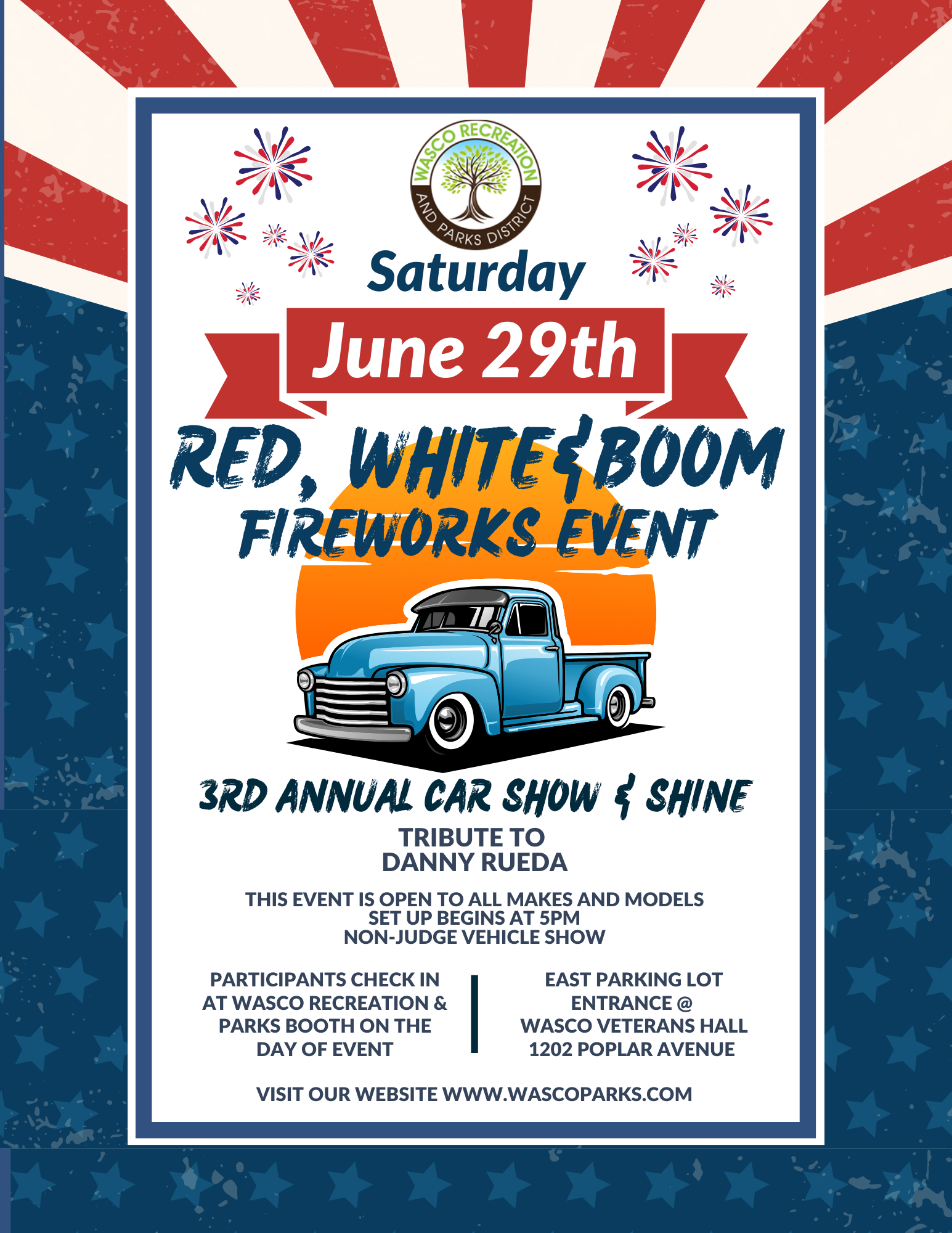 Red, White & Boom Fireworks Festival Annual Car Show & Shine
