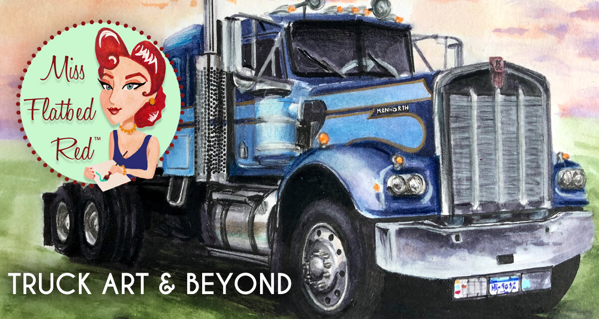 North America United States Working Modern & Antique Truck Show Calendar - Miss Flatbed Red