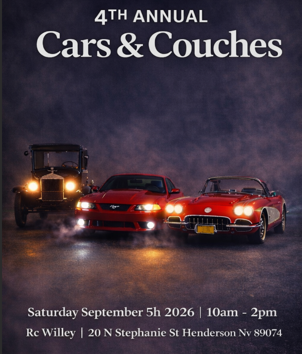 4th Annual Cars & Couches Show and Shine - Local Event