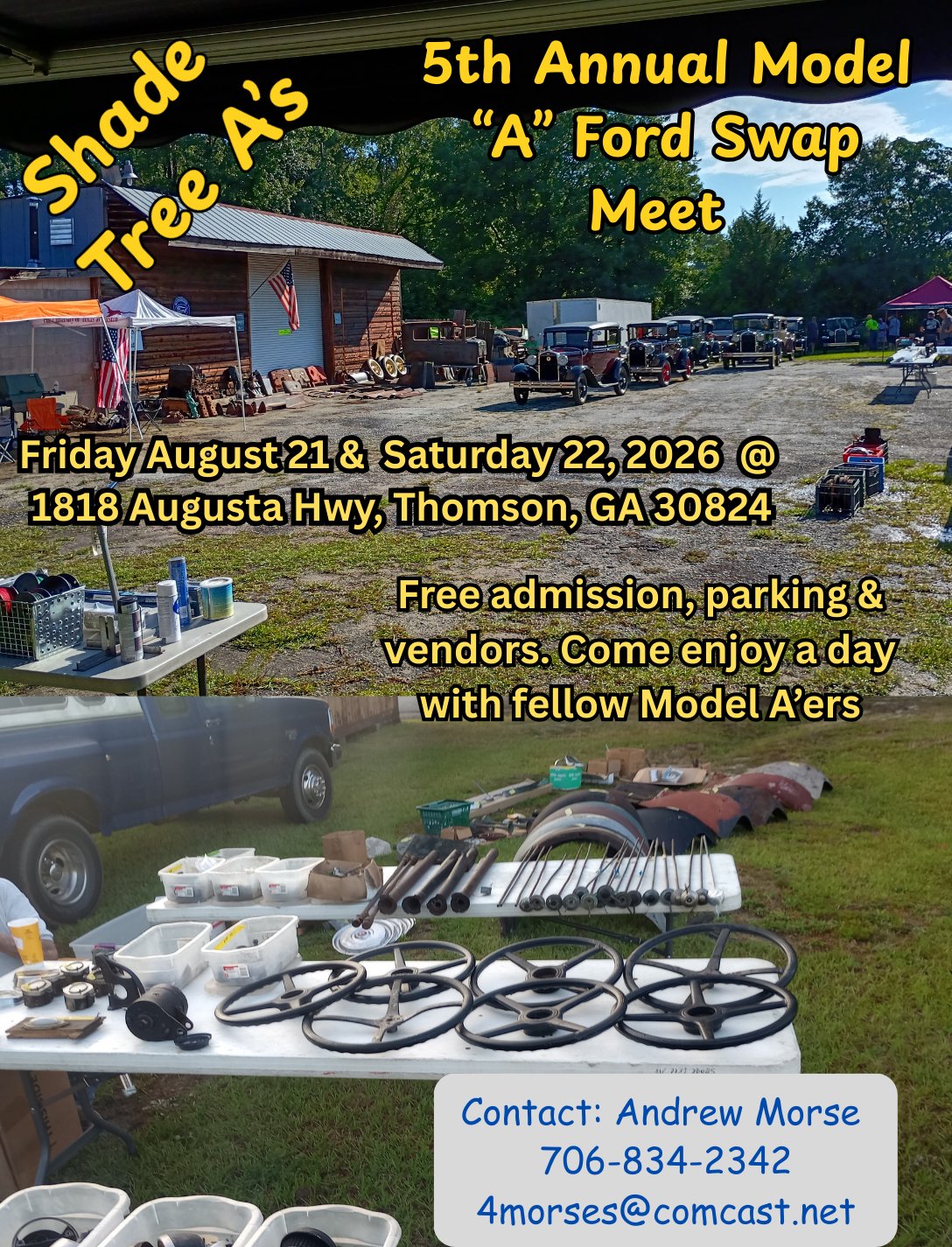 Shade Tree A's - 5th Annual Model "A" Swap Meet