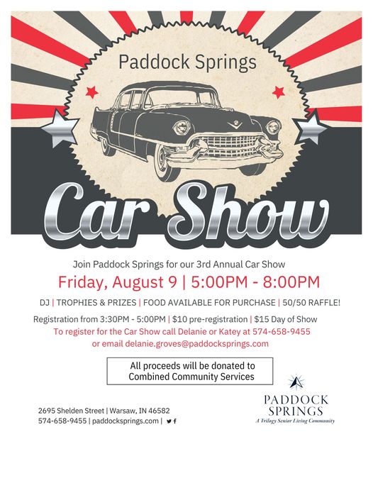 Paddock Springs Annual Car Show - Visit Kosciusko County