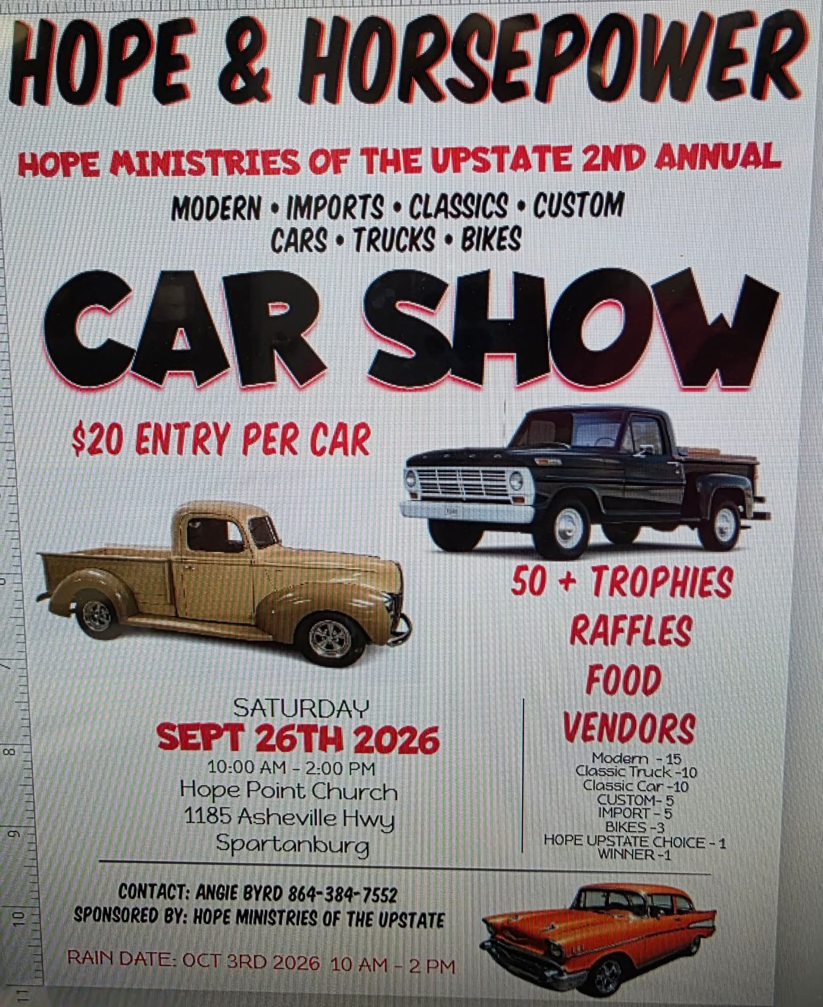 Hope & Horsepower 2nd Annual Car Show