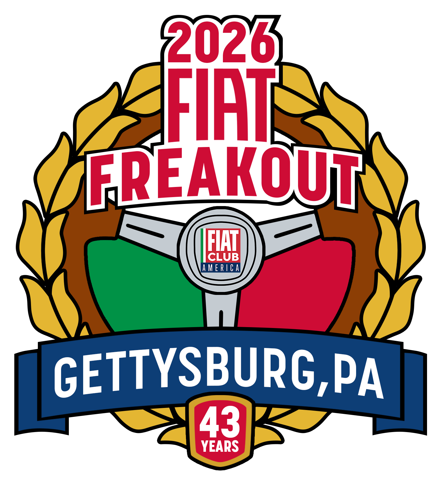 Fiat Freakout 2026 Gettysburg - Events - Fiat Club America