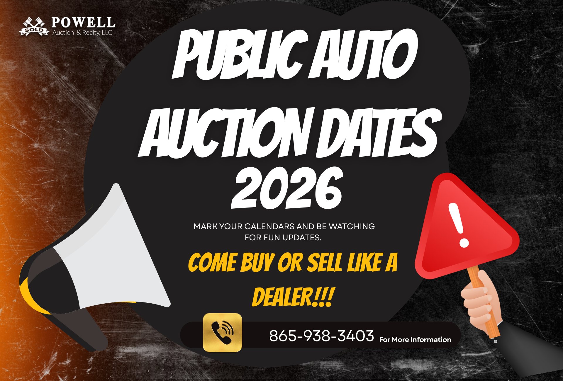 Public Auto Auction - Mark Your Calendars- 2026 Dates
