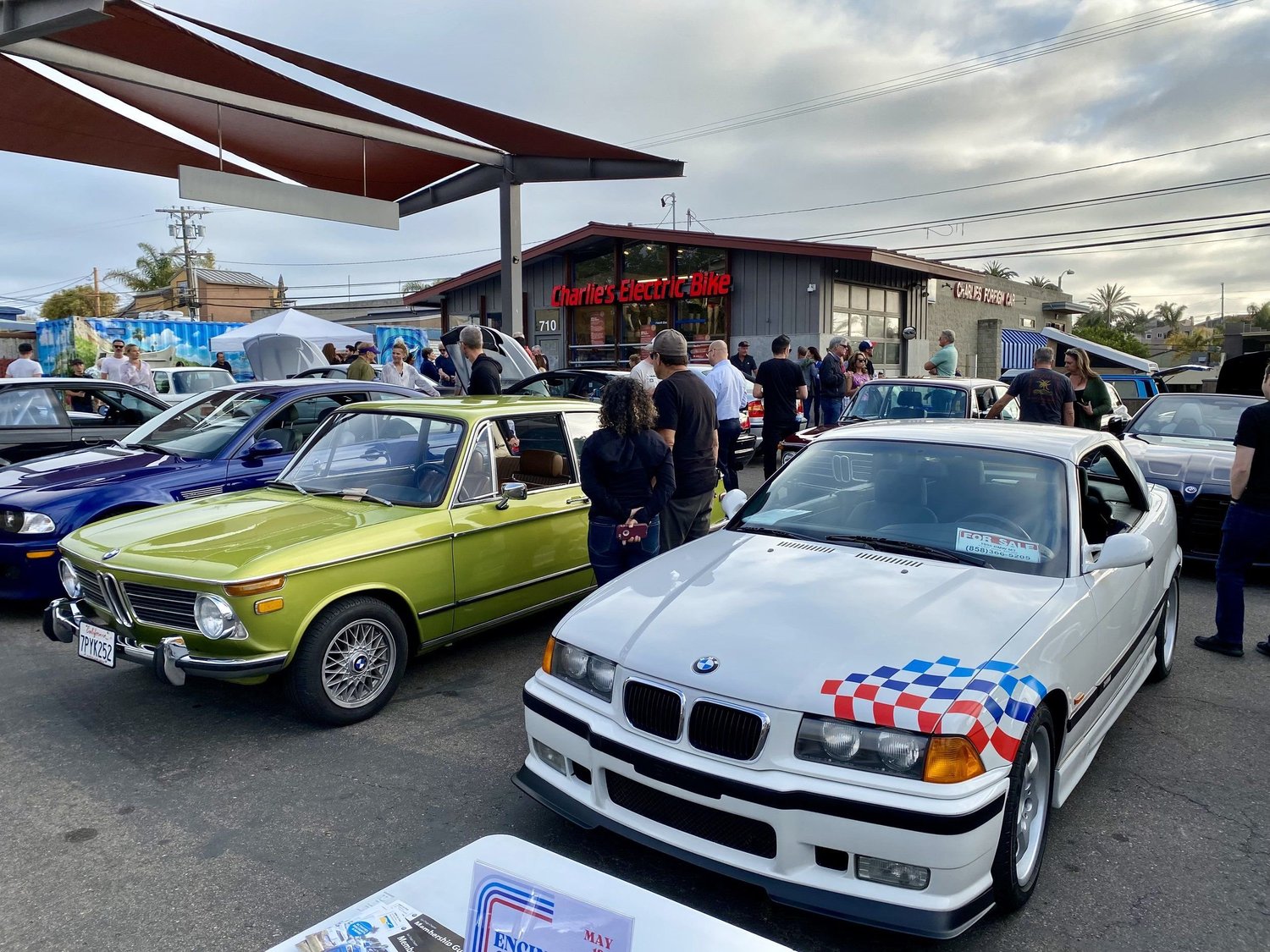Car Club Corral at Encinitas Cruise Night - San Diego BMW Car Club of America