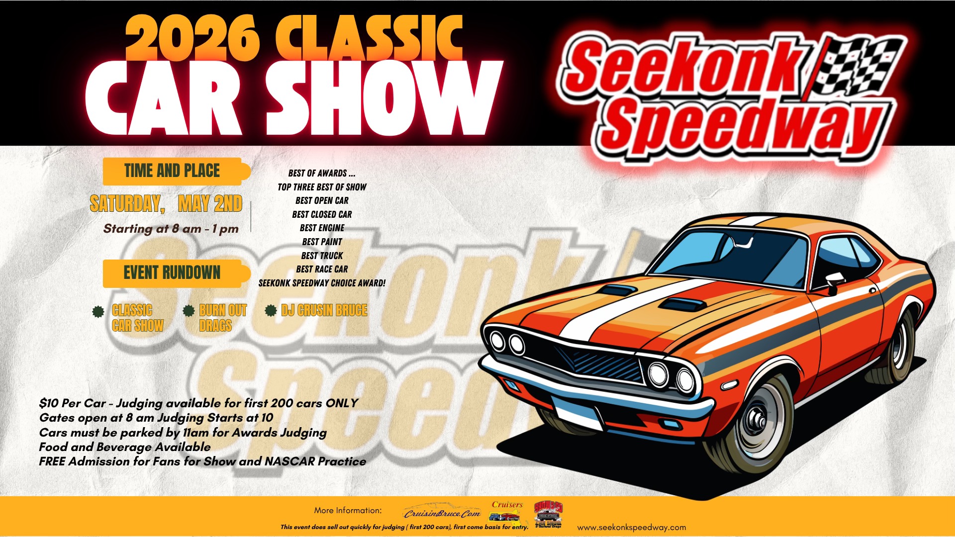 2026 Classic Car Show Seekonk Speedway