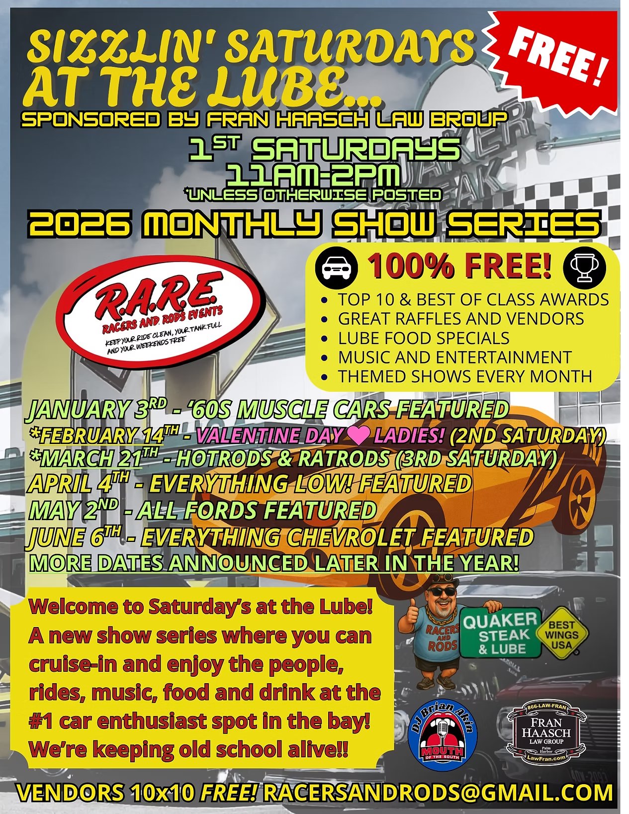 Sizzlin' Saturdays at the Lube June 2026