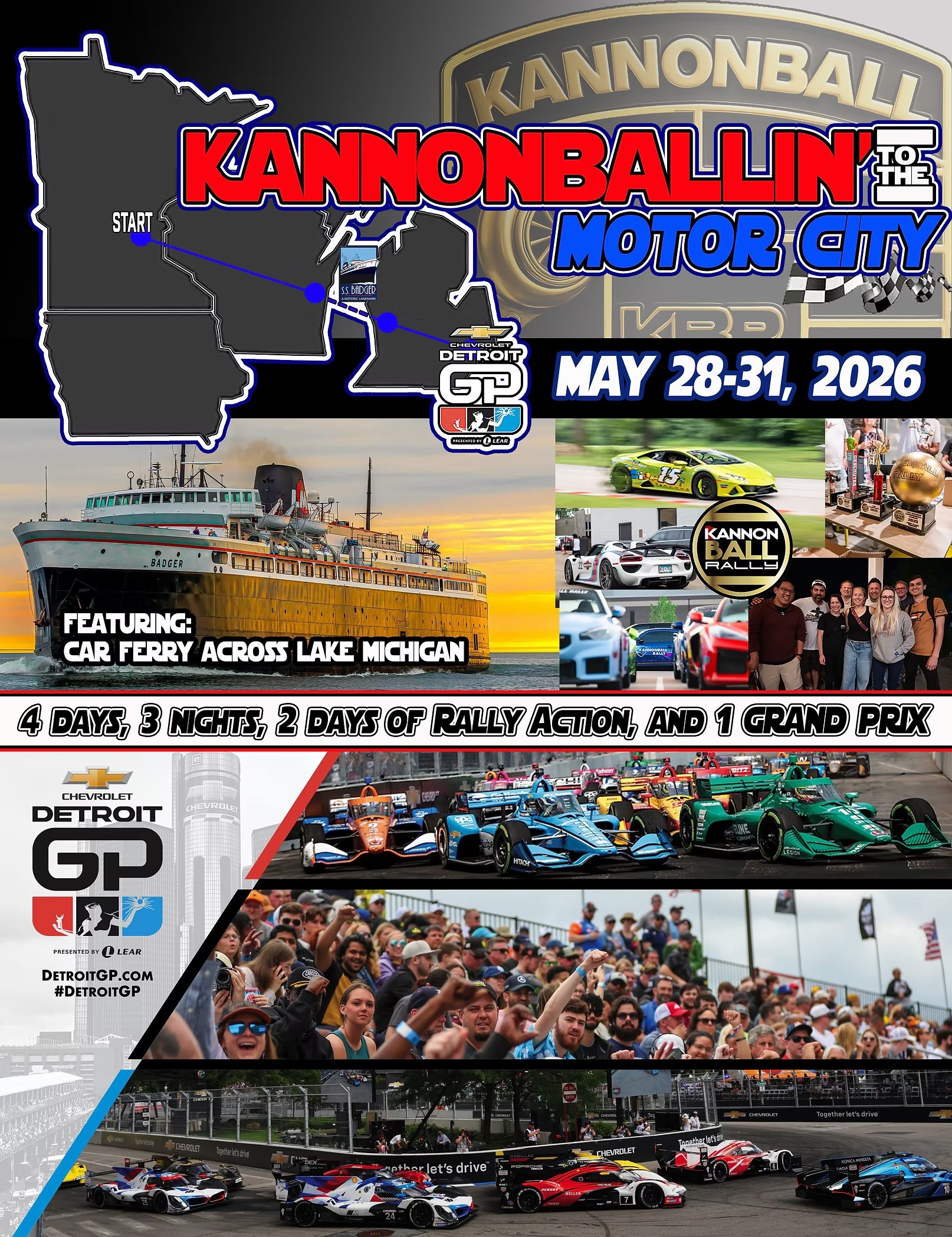12th Annual Kannonball Rally - Rally to the Motor City
