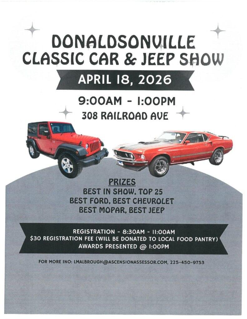 Donaldsonville Classic Car & Jeep Show