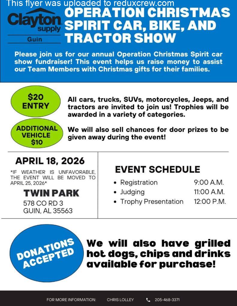 Operation Christmas Spirit Car, Bike, and Tractor Show