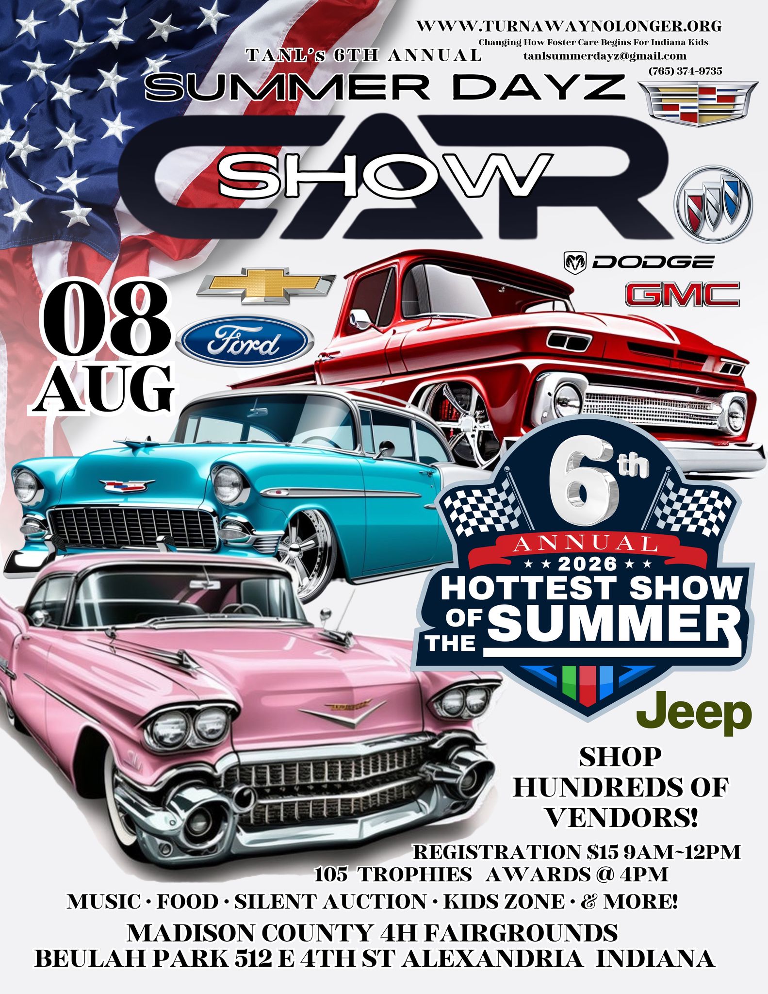 TANL's 6th Annual Summer Dayz Car Show & Vendor Festival