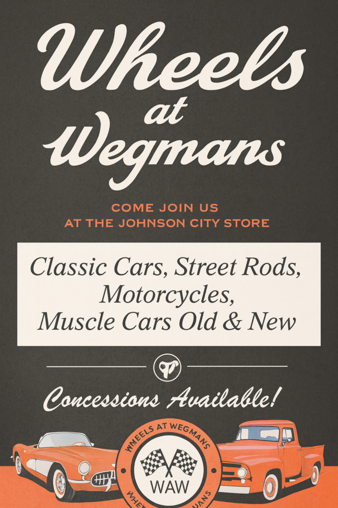 Wheels at Wegmans Cars & Coffee Fridays