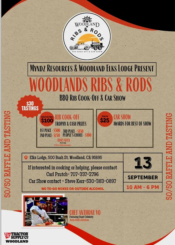 2nd Annual Woodland Ribs & Rods Rib Cook Off & Car Show