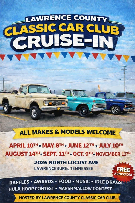Lawrence County Classics Car Club Cruise In