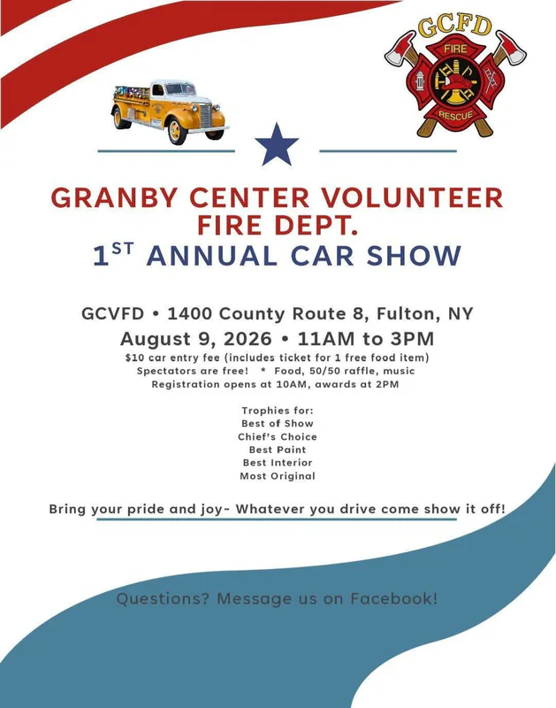 Granby Center Volunteer Fire Department 1st Annual Car Show