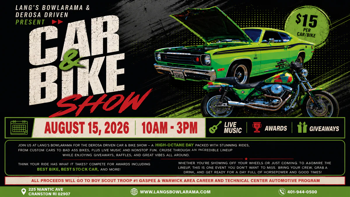 Lang's Bowlarama and DeRosa Driven Car & Bike Show