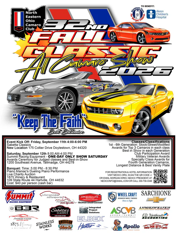 NEOCC 32nd Annual Camaro Fall Classic