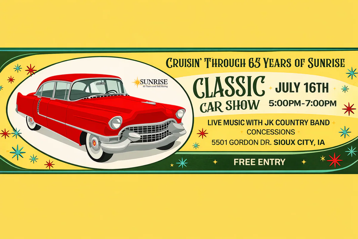 Annual Classic Car Show: Cruisin' through 65 Years of Sunrise!