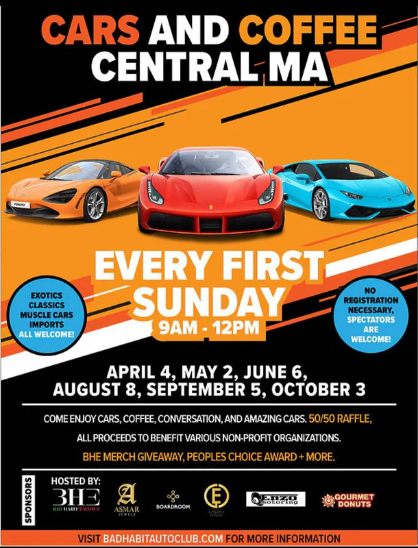 Cars and Coffee Central MA