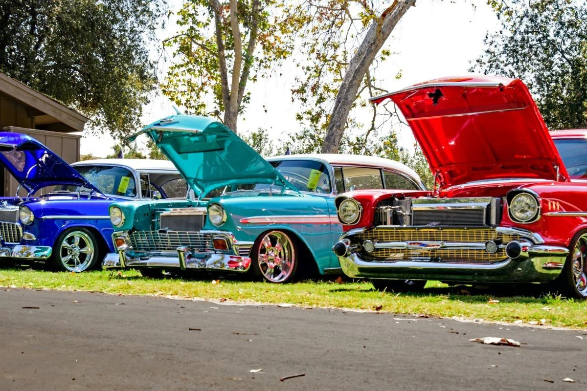 A Gathering of Old Cars at Mills Mansion