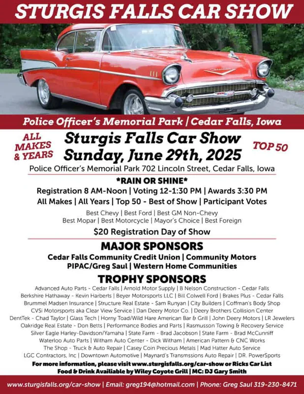 Sturgis Falls Car Show Cedar Falls