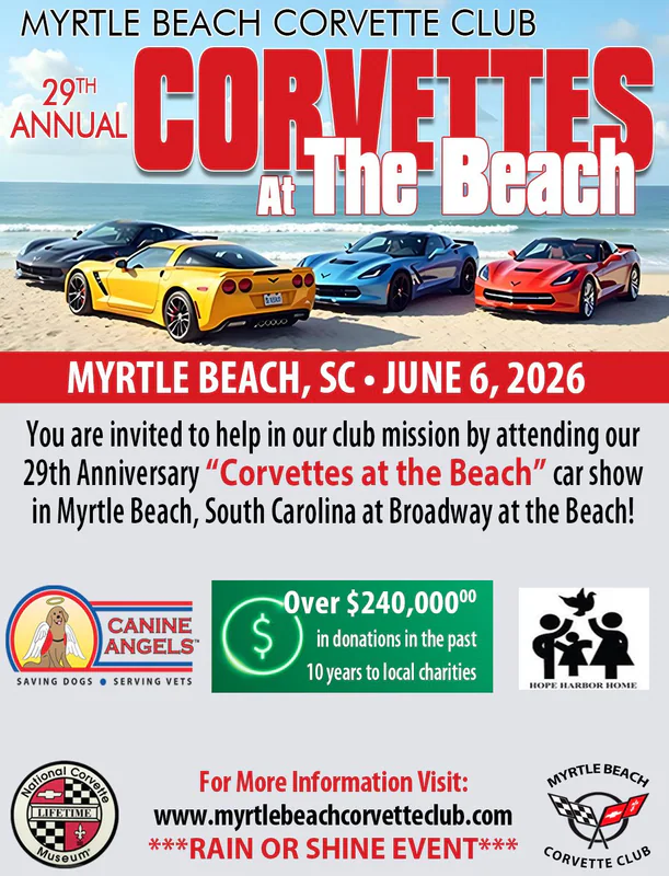 Corvettes at the Beach