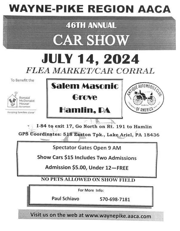 Wayne-Pike AACA Annual Car Show