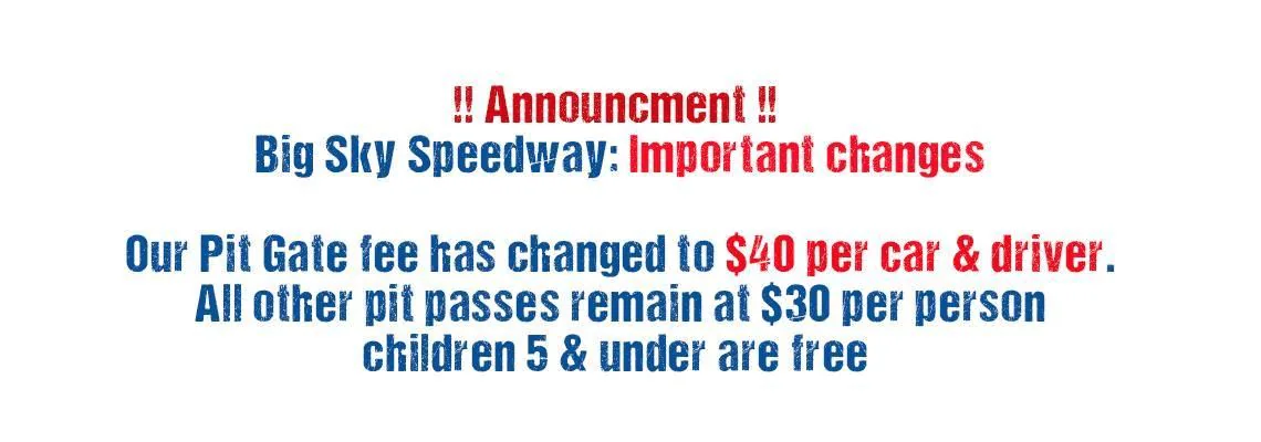 Big Sky Speedway Racing Season