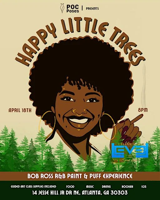 Happy Little Trees: Bob Ross R&B Puff n Paint Experience